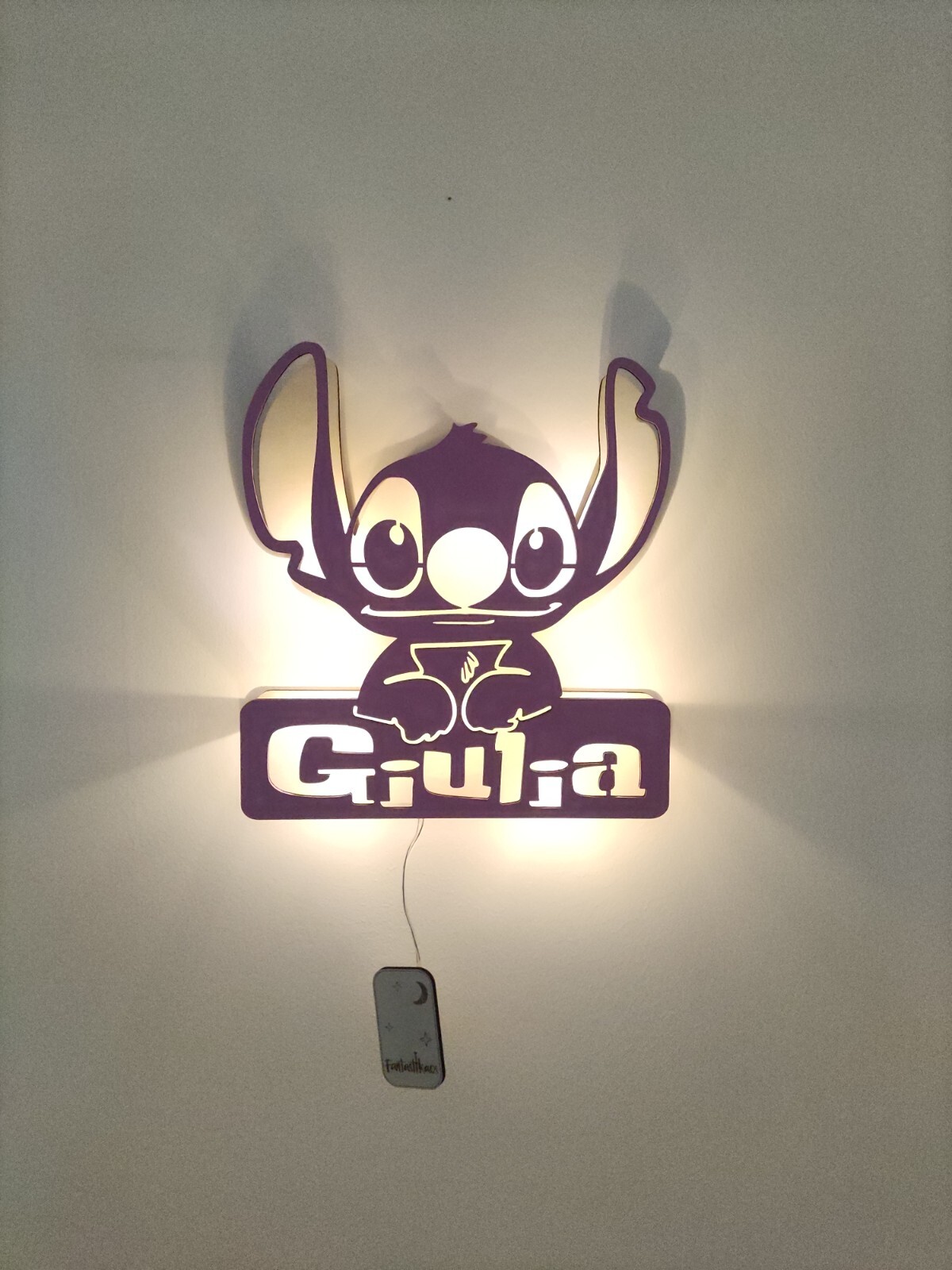 Luce Notturna Stitch per Bambini | Lampada Sicura LED Anti-Buio