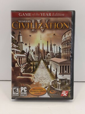Sid Meier's CIVILIZATION IV PC CD ROM original box CDs manual