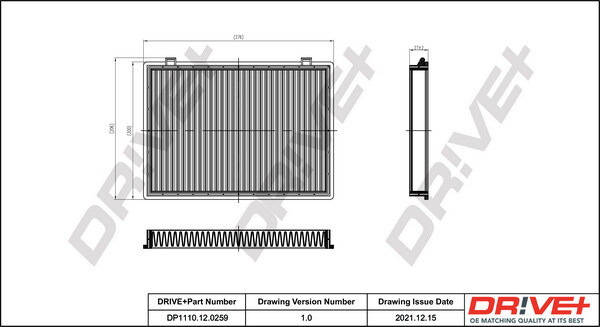 Dr!ve+ DP1110.12.0259 Filter, Innenluft FüR Chevrolet, Opel, Vauxhall-image