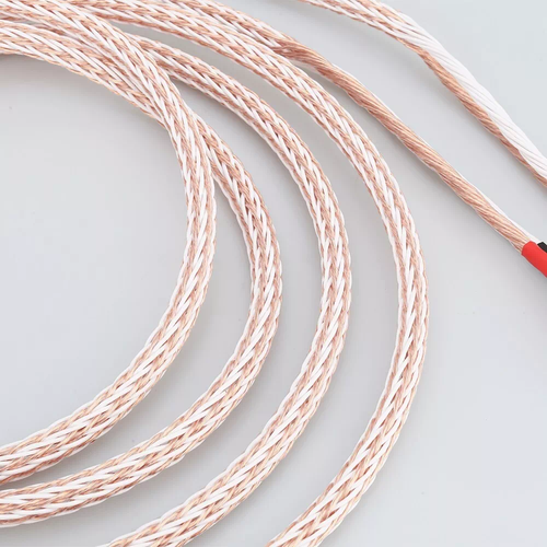 Pair HiFi 7N OCC Copper Audiophile Speaker Cable with Right Angled Banana Plugs - Picture 6 of 6