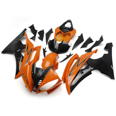Injection Orange Black Fairing Kit for Yamaha YZF R6 2008-2016 14 15 Bodywork  