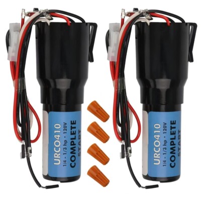 RCO410 3in1 Compressor Hard Start Capacitor Kit for Freezers 1/4-1/3 H.p. 115Vac