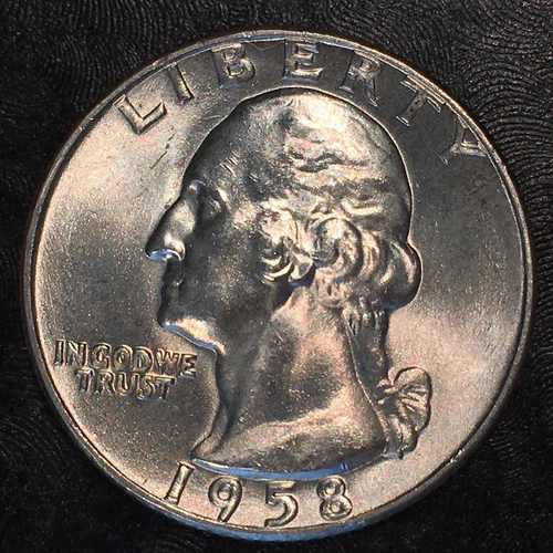 1958-D Silver Washington Quarter Superb Uncirculated - High Quality Scans #G104