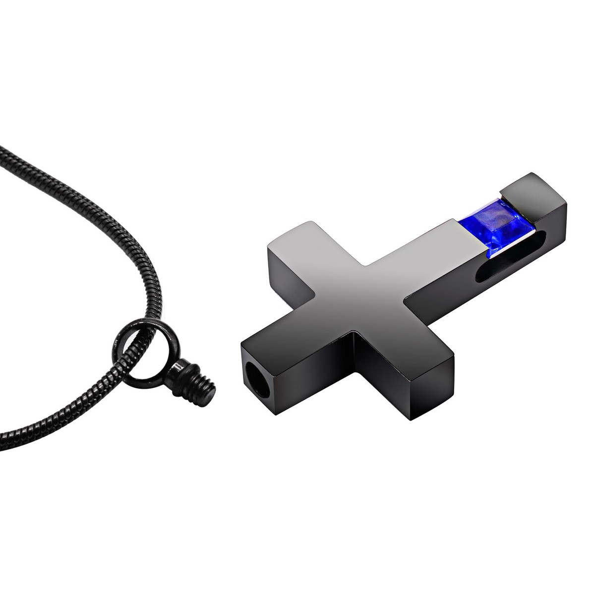 Cross Crystal Urn Necklace For Ashes Cremation Locket Pendant