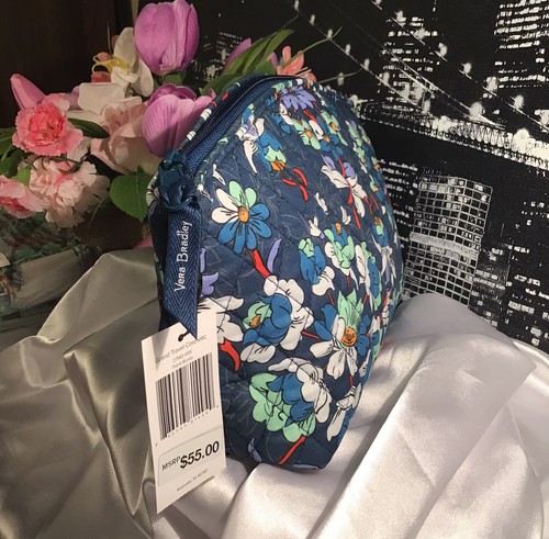 Vera Bradley Grand Travel große gesteppte Kosmetiktasche in FLORAL BURSTS NEU MIT ETIKETT RV $ 55 - Bild 5 von 10