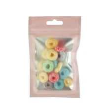 QQ Studio Pink Mylar Bags, Food Safe Matte Packaging Flat Foil Bags with Window