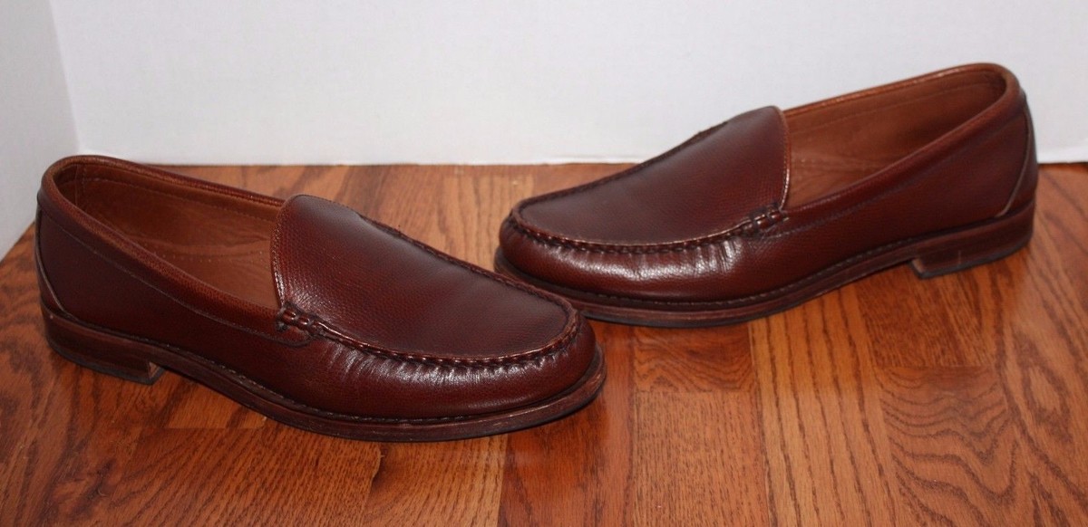Mens Allen Edmonds Sanibel Brown Leather Loafers Shoes Size  display picture 1