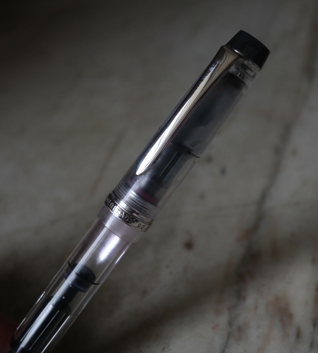 Stylo Plume Pilot Custom Heritage 92 Demonstrator - Plume Or 14 Carats - Occasion De Collection