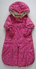 Hanna Andersson Snowsuit Baby Girl OS 0 3 6 Month Bunting Convertible Pink Polka