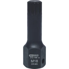 KS TOOLS 1/2" DUODRIVE Ratcheting Impact Bit Socket XZN, M18, Support Joint