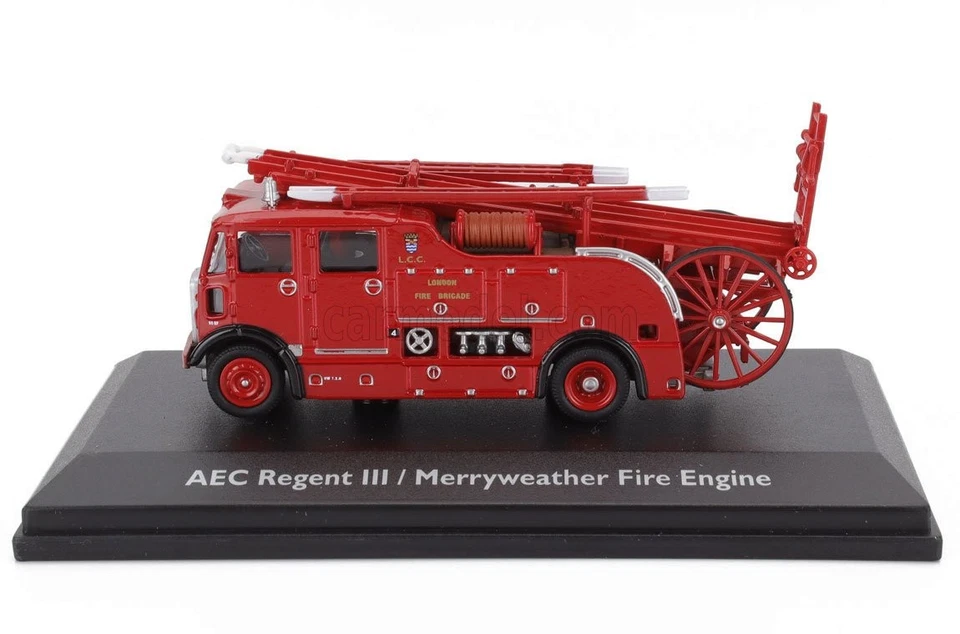 MODELLINO CAMION STATICO AEC REGENT MKIII TANKER MERRYWEATHER POMPIERI 1959 1/72 - Immagine 3 di 4