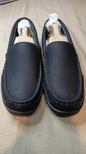 My Slippers Moccasins Women s Black Size 9 Leather New In Box