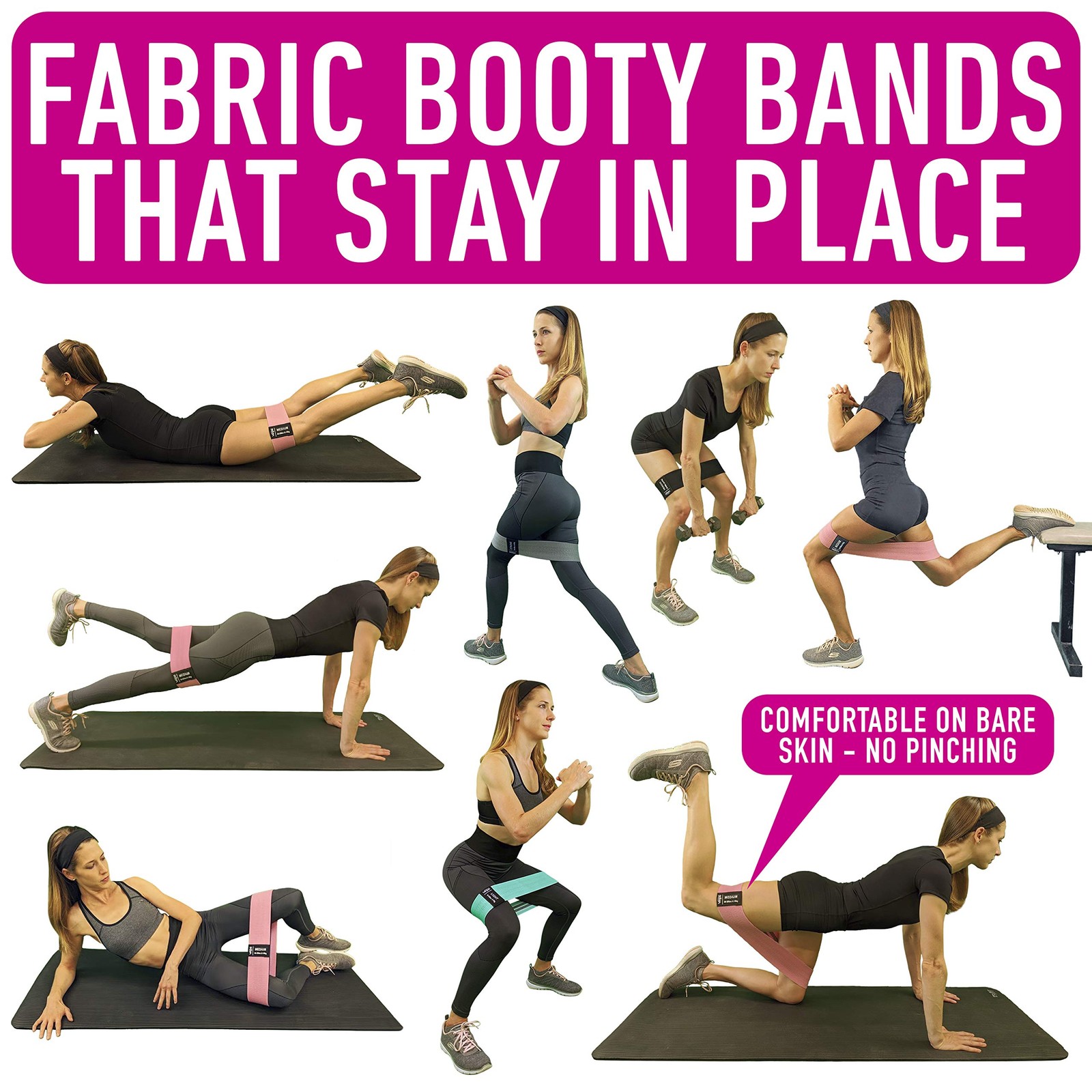 For Working Out With Workout Aqua, Pink, Grey, Black
