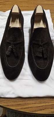 TLB Mallorca Arista Dark Brown Suede Tassel Loafers NWB SIZE UK8 /US9 