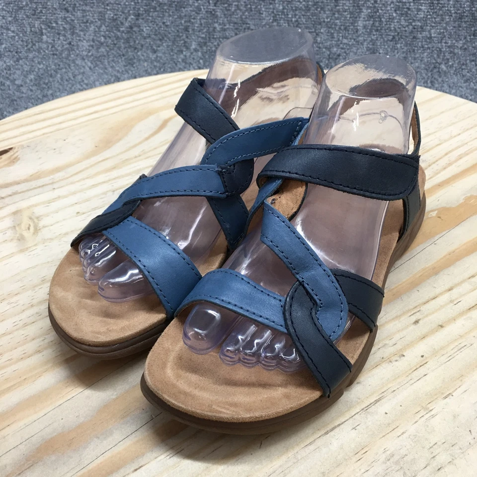 Easy Spirit Sandals Womens 7 M Minny Strappy Blue Leather Open Toe Slingback - Image 3 of 4