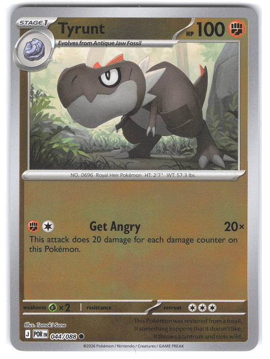 Tyrunt 044/217 Reverse Holo Pokemon TCG Perfect Order | eBay