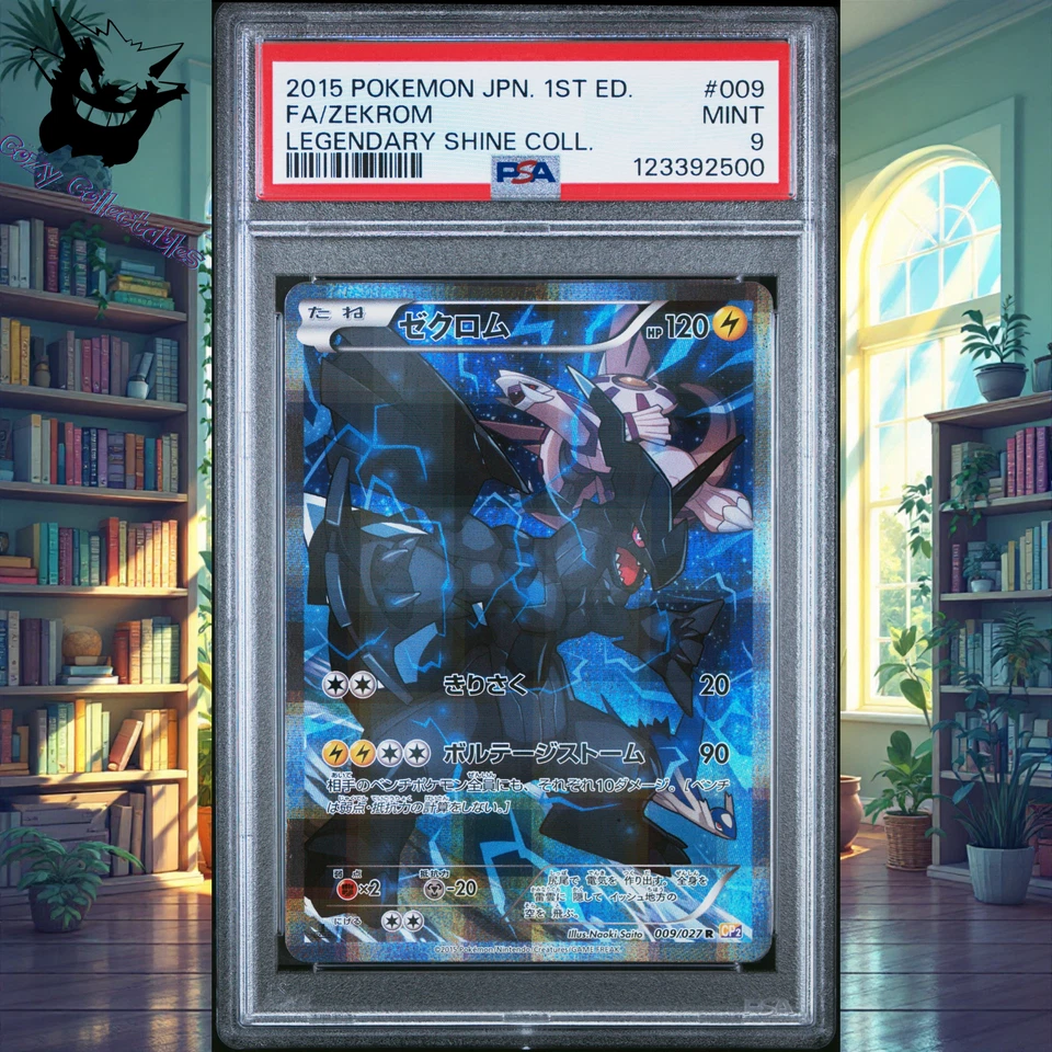 PSa 9 Zekrom 009/027 CP2 Legendary Shine Collection Japanese Pokemon Card 2015 - Image 2 of 4