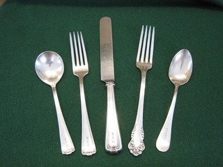 KATY MKT MISSOURI KANSAS TEXAS 5 TEILIGES VERSILBERTES ESSWAGENBESTECK