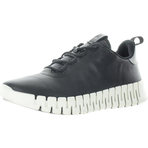 ECCO Mens Black Lace-Up Casual And Fashion Sneakers 43 Medium(D) BHFO 6232