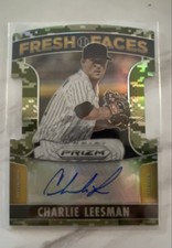 2015 Panini Prizm - Fresh Faces Signatures Charlie Leesman #17 Camo Prizm...