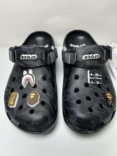Bape X Crocs Black Camo Men's Size US 9