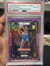 2024 Panini Prizm Monopoly WNBA Angel Reese 68 (RC) Pink Shimmer /5psa 10 Pop 1