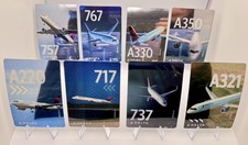 FULL Set of 8 2025 Delta Trading Cards - Entire Fleet!