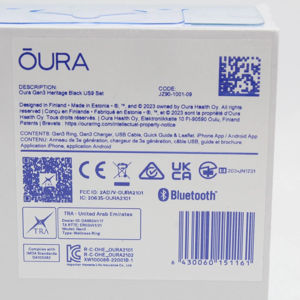Oura Gen3 Heritage Black Activity Tracking Ring Size 9 (JZ90-1001-09) - Image 4 of 4