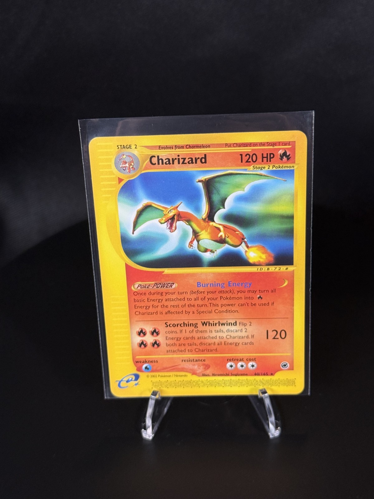 Charizard –Expedition e-Reader 40/165 – Rare – Near Mint Authentic Pokémon Card
