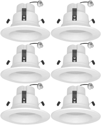 4'' Dimmable MR16 LED Recessed Lights, 5CCT, 10W, 600LM, 6 Pack