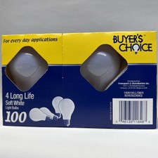 4 PACK 100 WATT SOFT WHITE OLD STYLE LIGHT BULBS NOS GLASS