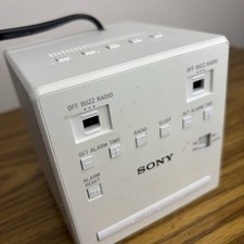 Sony Dream Machine Digital AM/FM Clock Radio ICF-C240 Vintage White Works