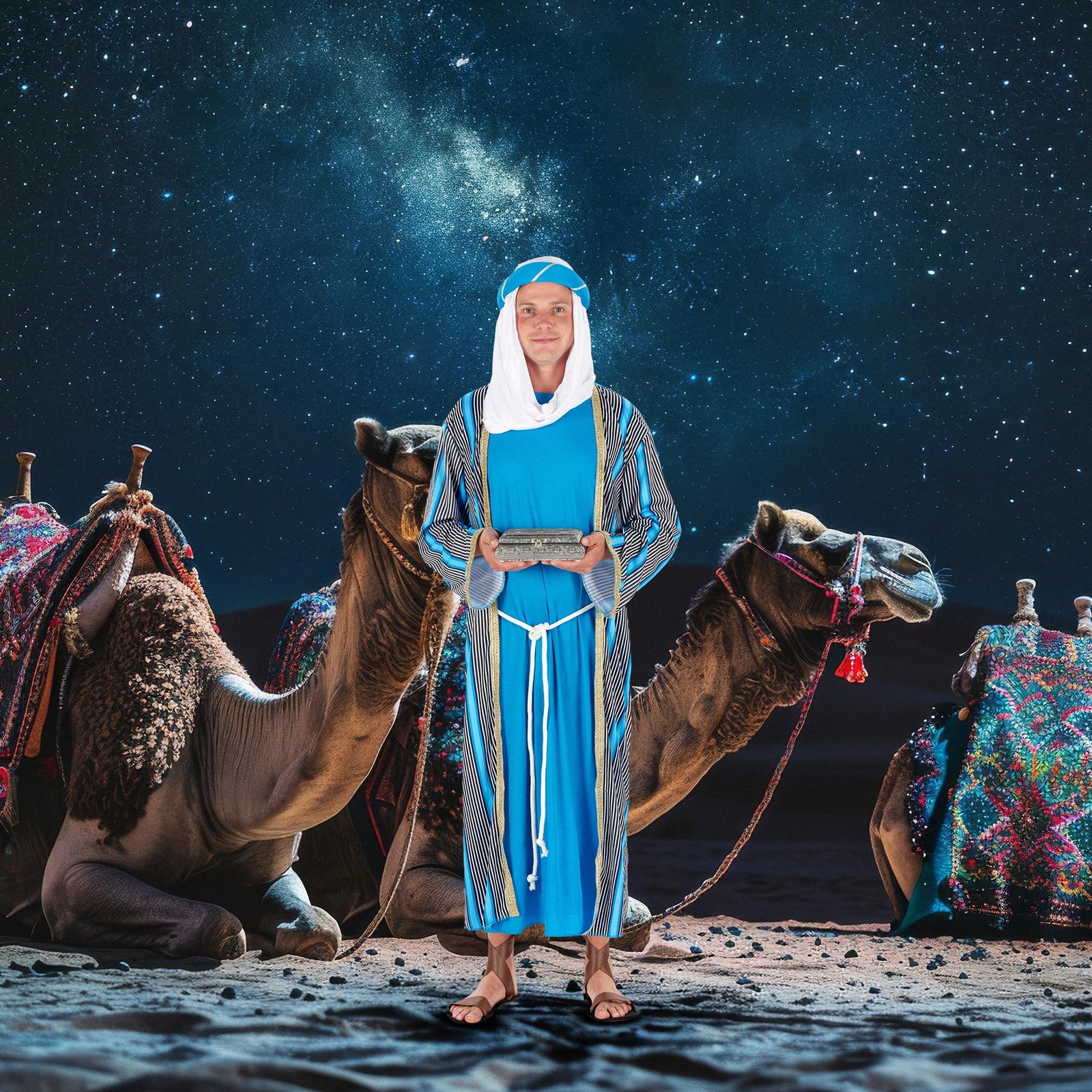 Blue 3 Wise Men Adult Costume | One Size