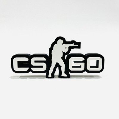 CS GO Counter Strike Game logo Display | 3D Wall Desk Shelf Art