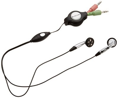 Elecom headset microphone both ears inner-ear phone 1.0mHS-EP04SV