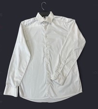Eton Slim Fit Dress Shirt 16 / 41 White 100 Cotton Sweden Long Sleeve