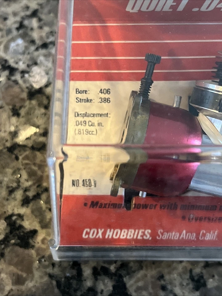 NIB Cox .049 R/c Model Airplane Engine No. 450-1 - Image 2 of 4