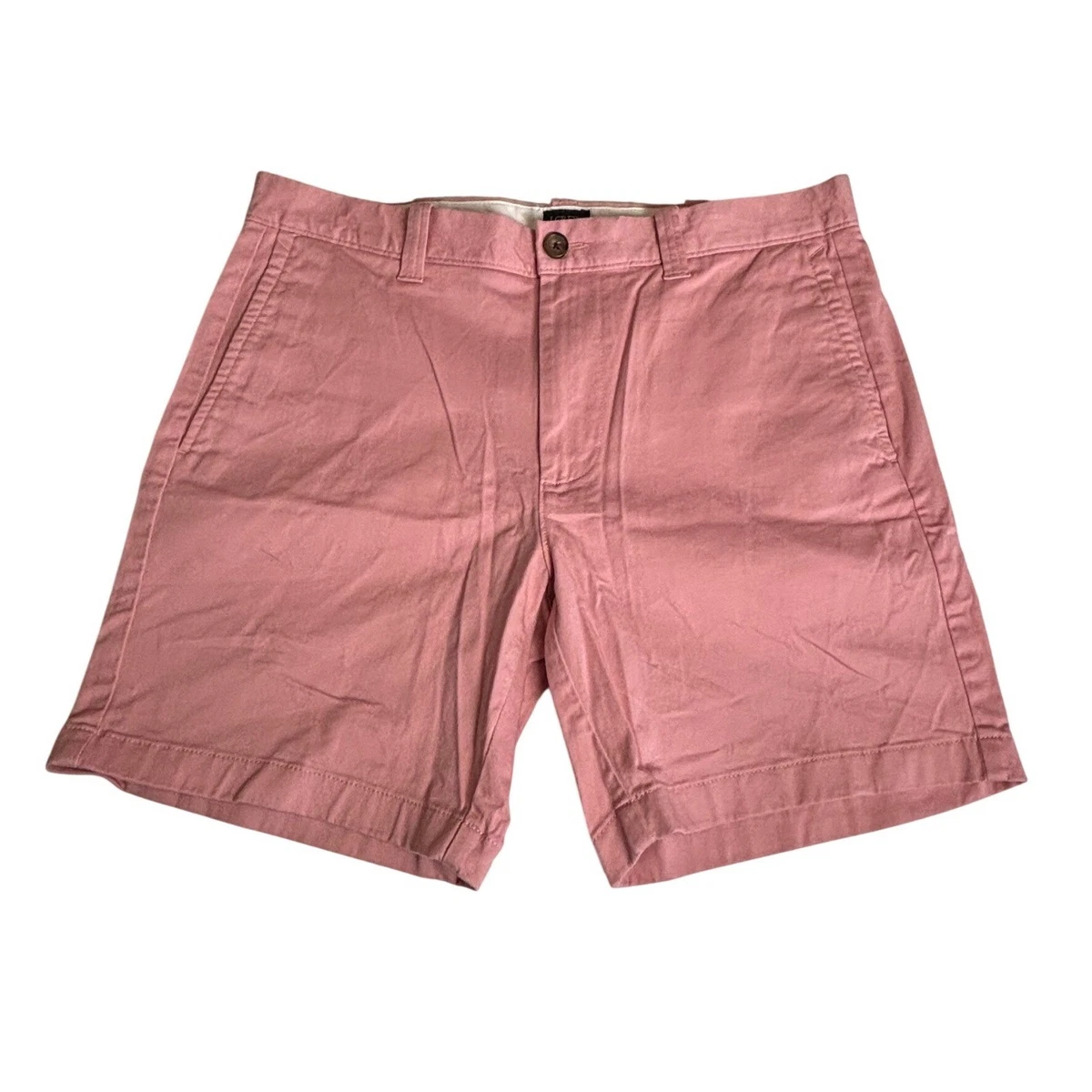 Short Chino J.Crew Homme - Taille 32, Rose, Coton Et Lin, Longueur 9 Pouces (occasion)