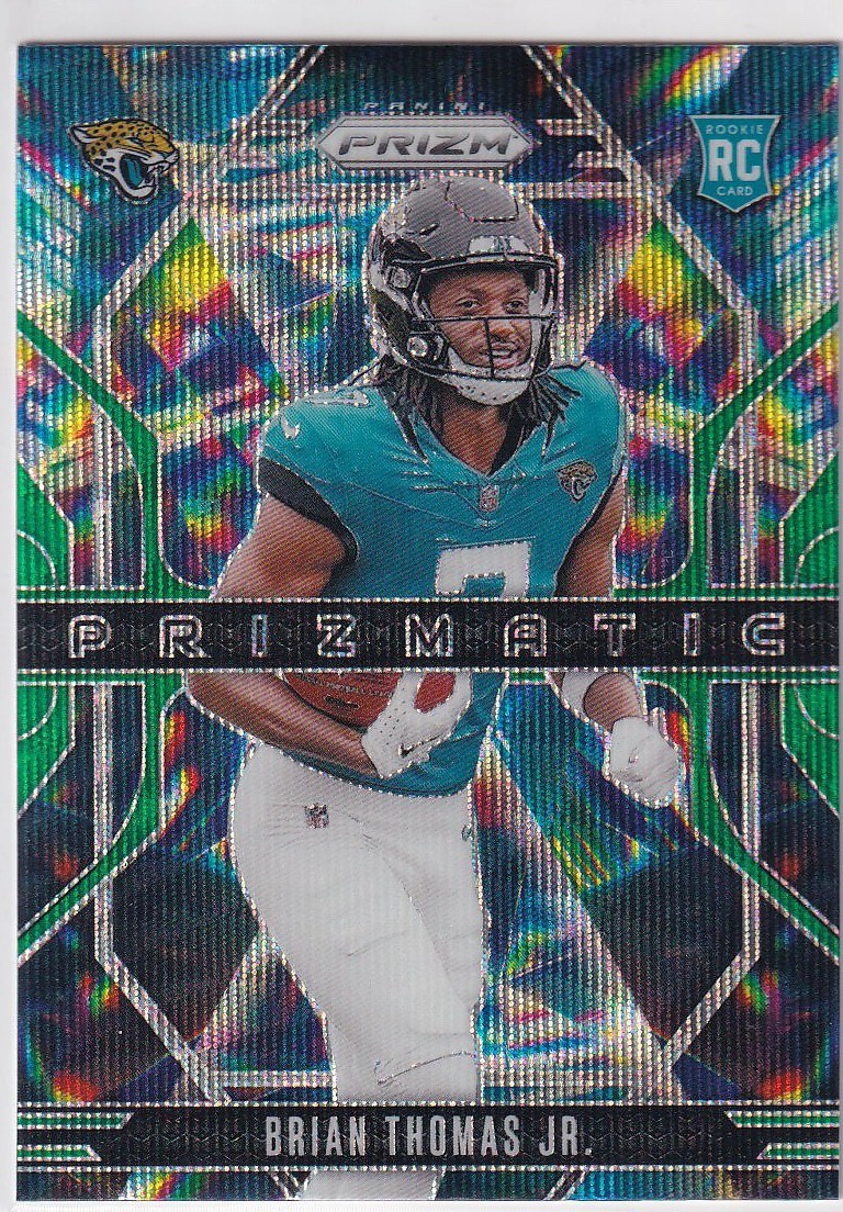 2024 Panini Prizm - Prizmatic Brian Thomas Jr. #19 Green Wave Prizm RC