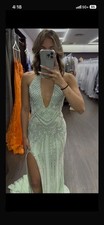Jovani 43929 Beaded Long Formal Fitted Halter Prom Dress
