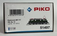 Piko 51497 H0 Dc E-Lok Br 117 Db Iv + Dss Plux22