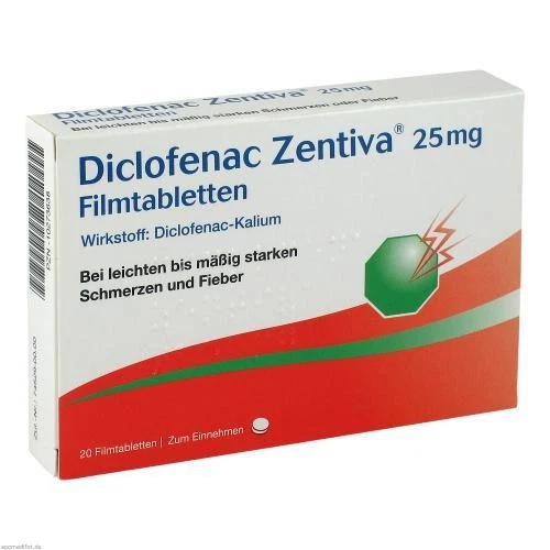 ZENTIVA PHARMA GMBH 3x DICLOFENAC Zentiva 25 mg Filmtabletten 20 ST PZN 10273638