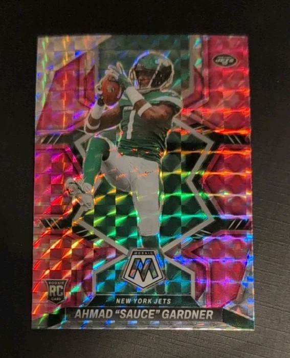 2022 Panini Mosaic - Ahmad SAUCE Gardner #335 Camo Pink Mosaic Prizm (RC) Jets