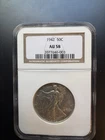 1942 Silver Walking Liberty Half Dollar NGC AU58