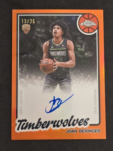 2025-26 Topps Chrome Update Joan Beringer RC #80TBA-JBE 1980-81 Auto Orange /25