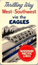 Calendario tascabile 1953 Missouri Pacific Lines treno ferrovia