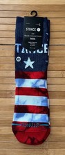 Stance Wade Collection, Kids, Red-White-Blue, Crew Socks. Size: YL , 3-5.5 New