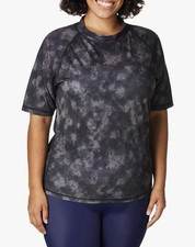 NWT Kanu Surf Rash Guard Womens 3X Black UPF 50 Stretch Swim Beach Boating Pool