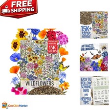 Bulk 1 Ounce Wildflower Seed Pack - Attract Pollinators & Butterflies Once Sown 204.64 per gallon