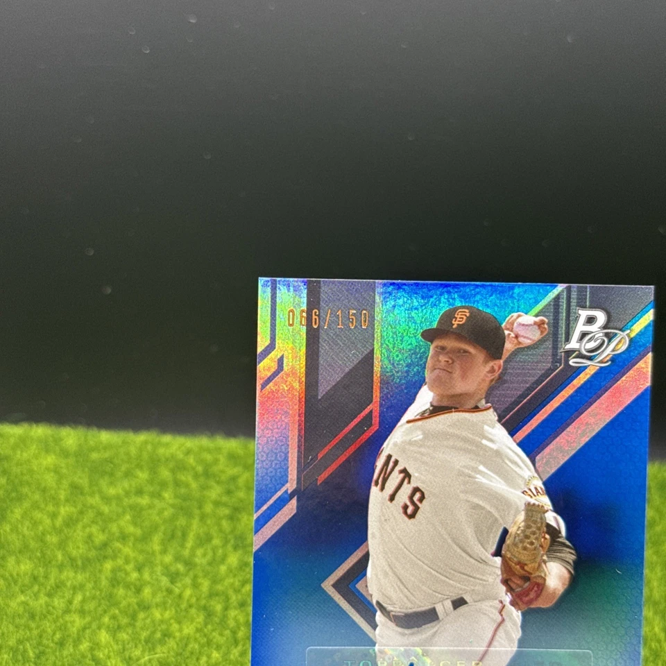 2019 Bowman Platinum - Top Prospects  Logan Webb #TOP-30 (RC) Auto /150 Giants - Image 2 of 3